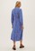 MARKS & SPENCER blue Floral V-Neck Shirred Midi Waisted Dress F8E6EAA8B57475GS_2