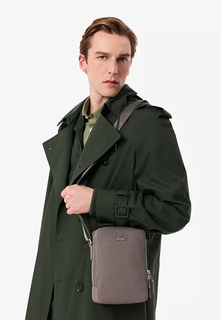 Buy Lacoste Chantaco Piqué Leather Shoulder Bag Online ZALORA