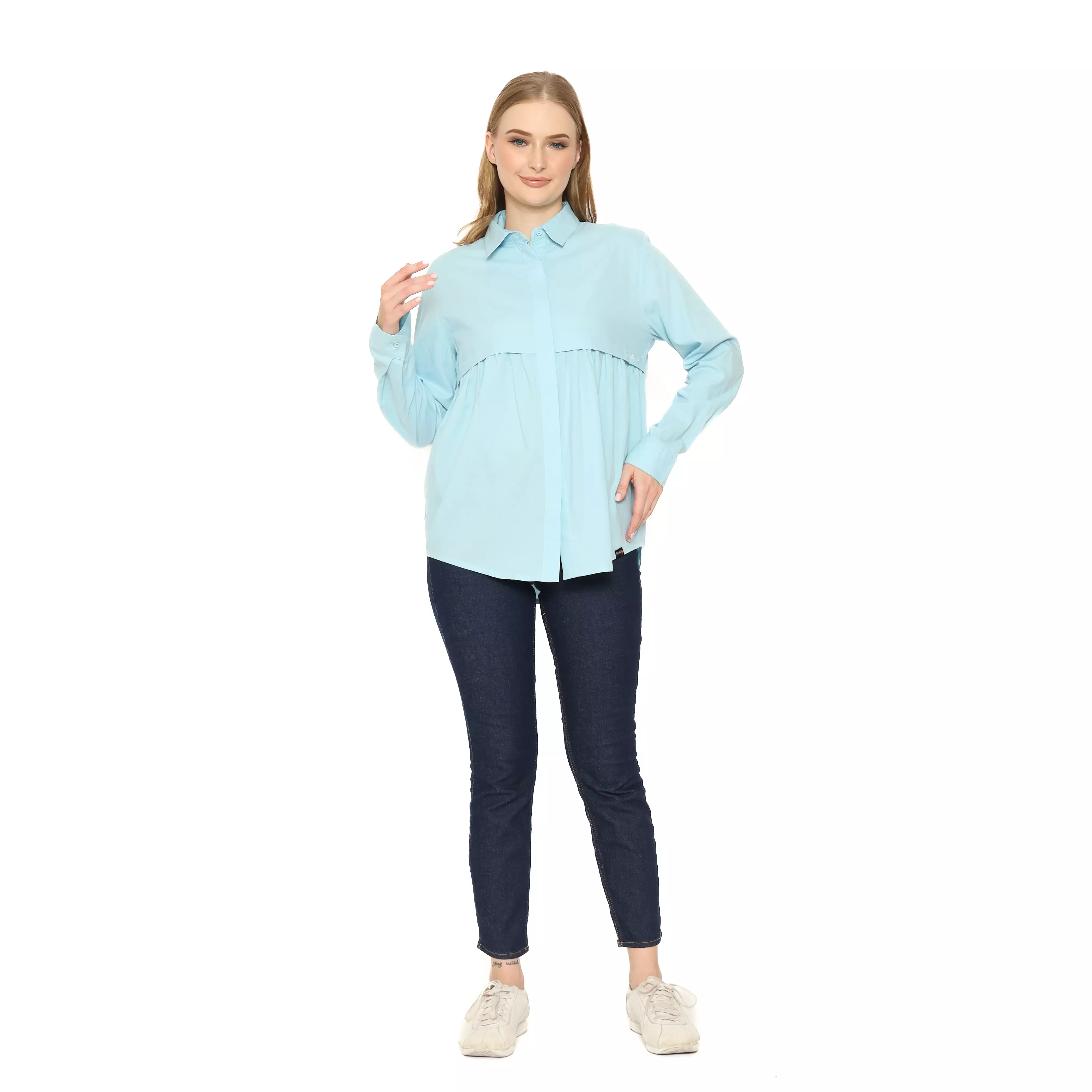 Planet Surf Clothing Kemeja Lengan Panjang Wanita Florensia Ladies Shirt Long Planet Surf