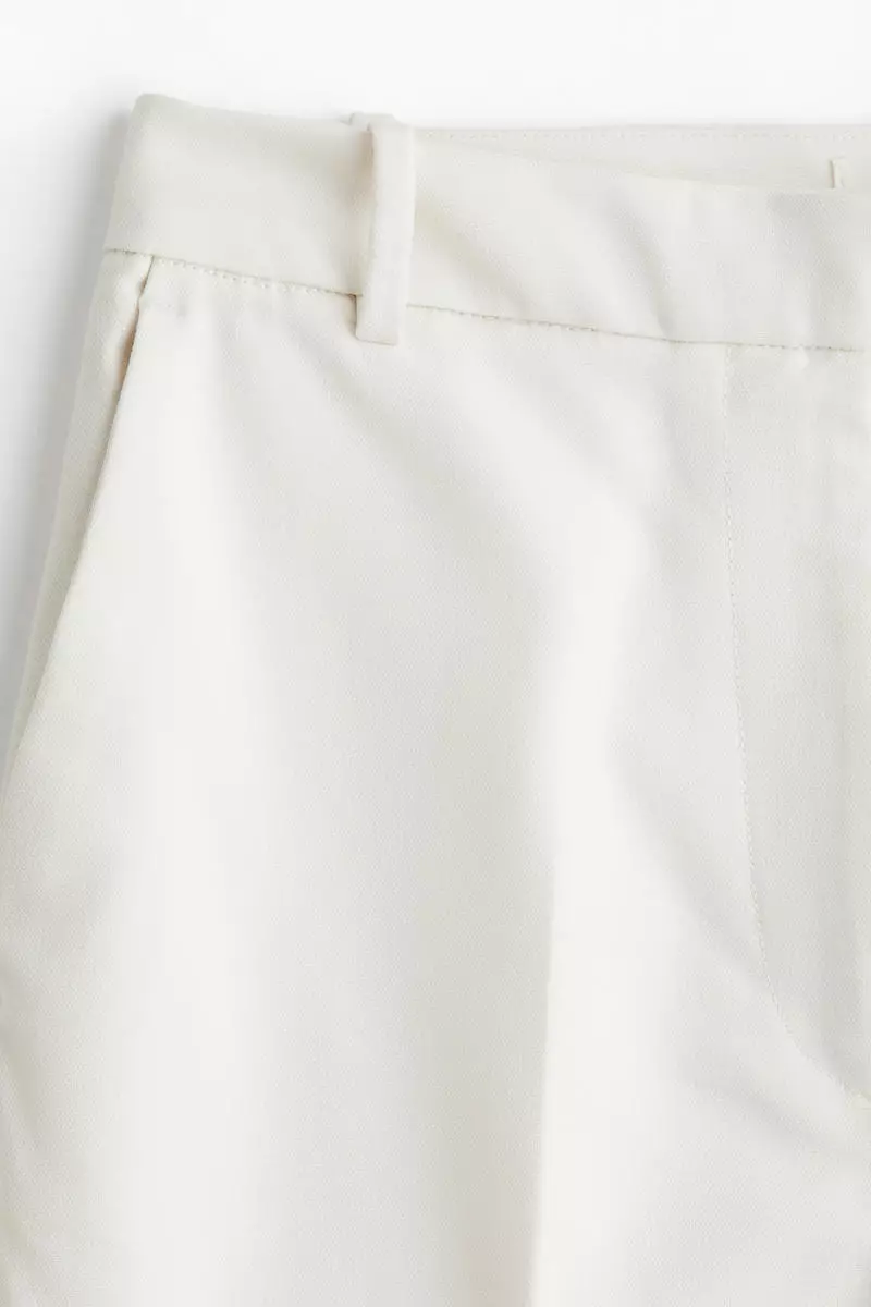 High-waisted tailored trousers