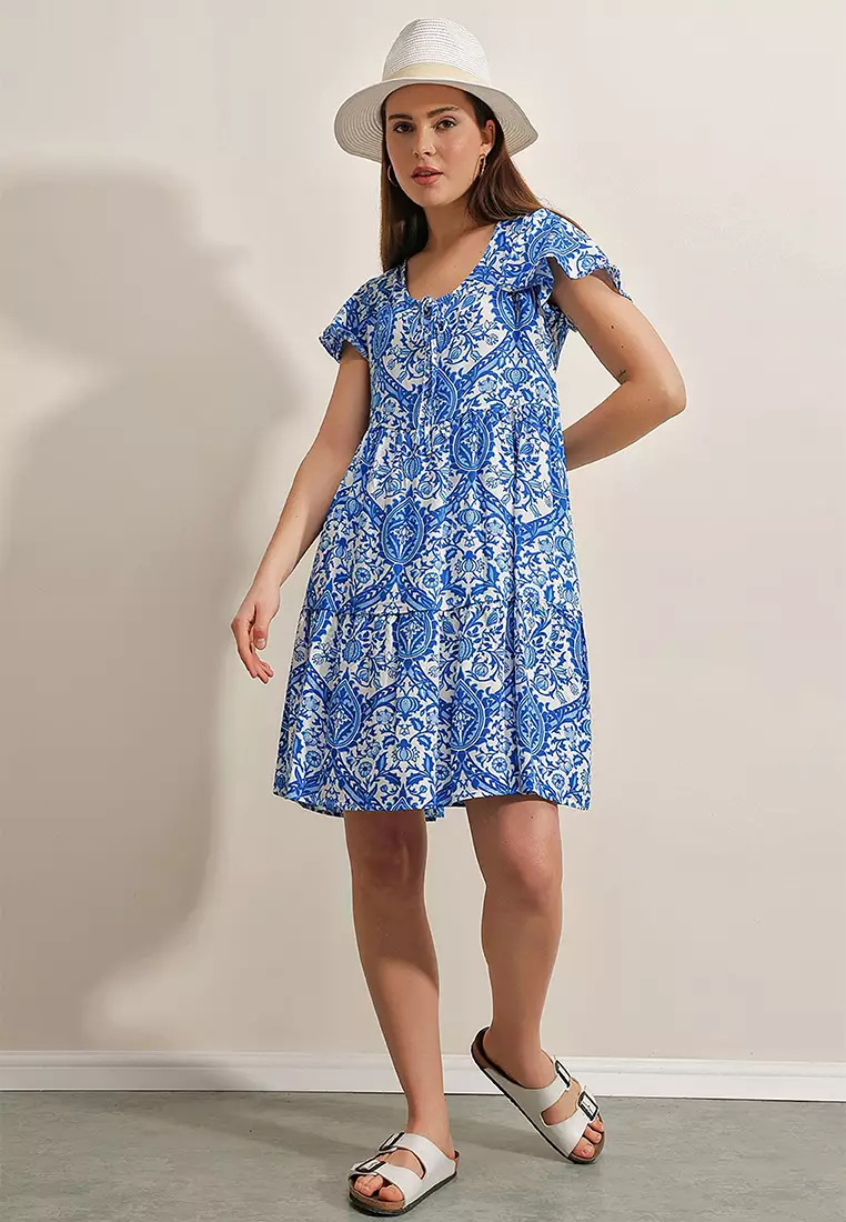 Viscose V-Neck Dress