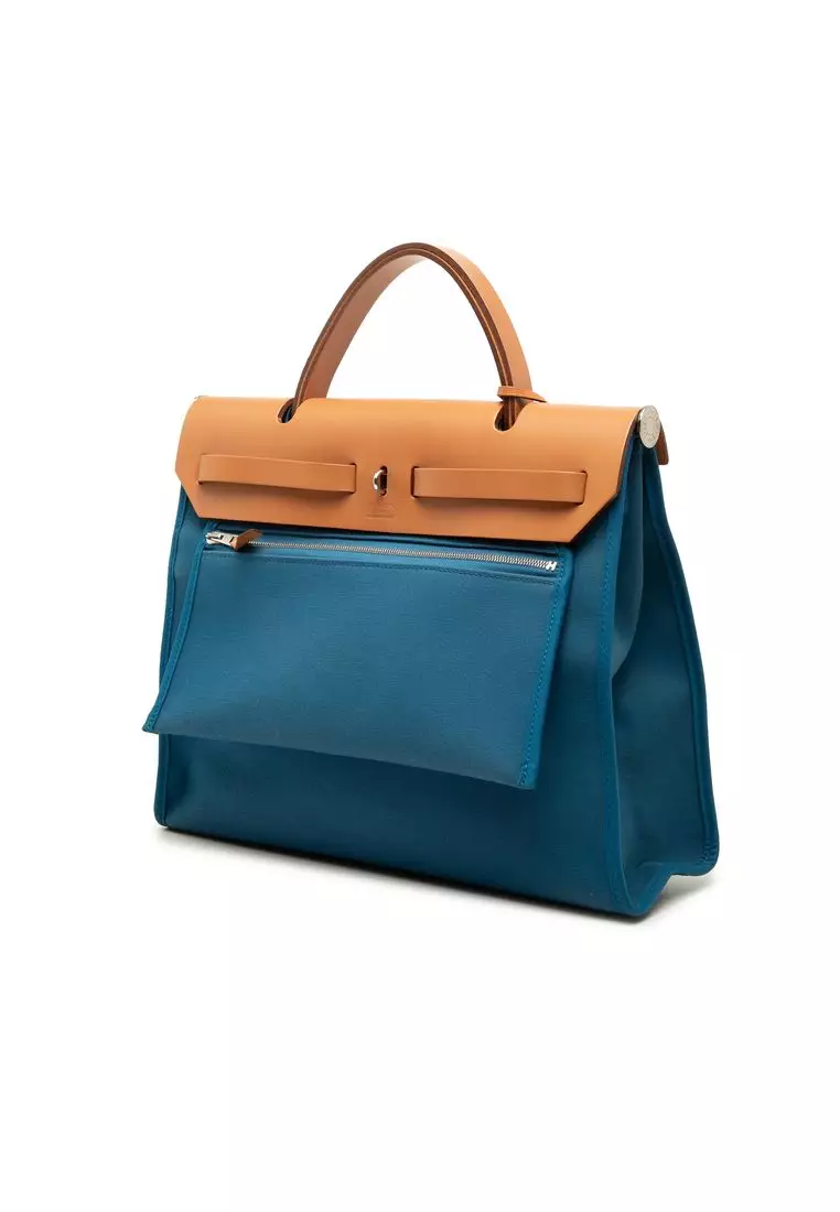 Pre-Loved Hermès Toile Herbag Zip 31