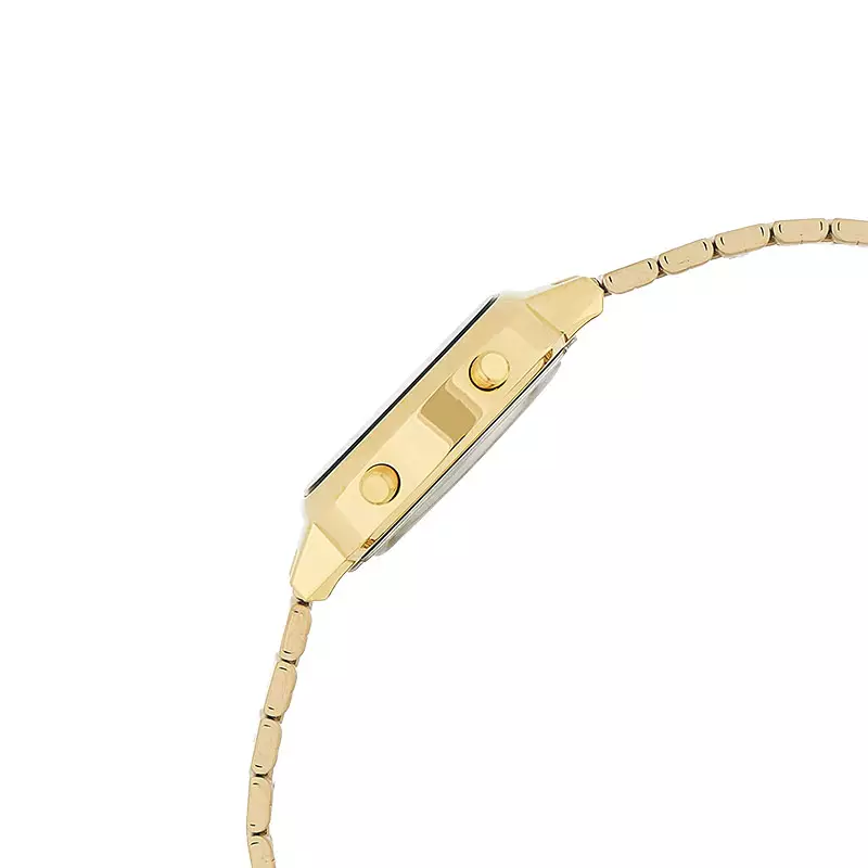 Jam Tangan Wanita Casio Standard LA670WGA-1DF LA670 LA670W Vintage Dial Gold Stainless Steel Band