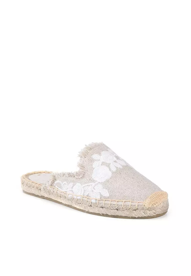 Embroidery Linen Espadrilles HB001