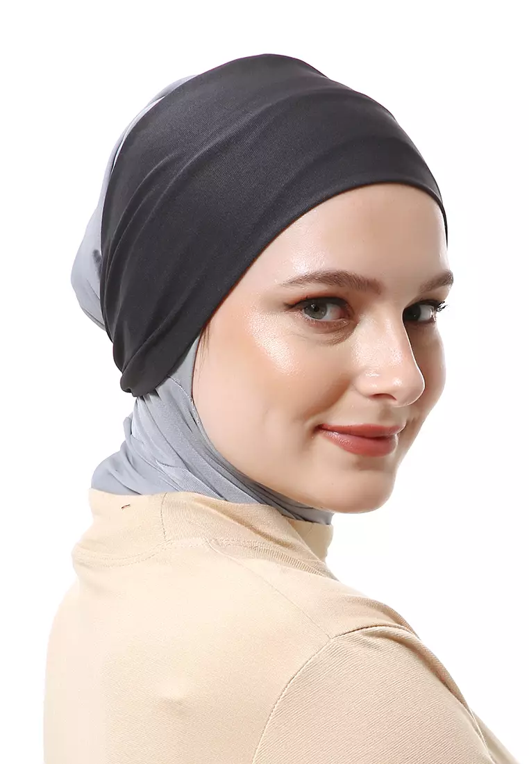 Rizka Inner Jilbab Muslimah Wanita Regular Fit - Dark Grey