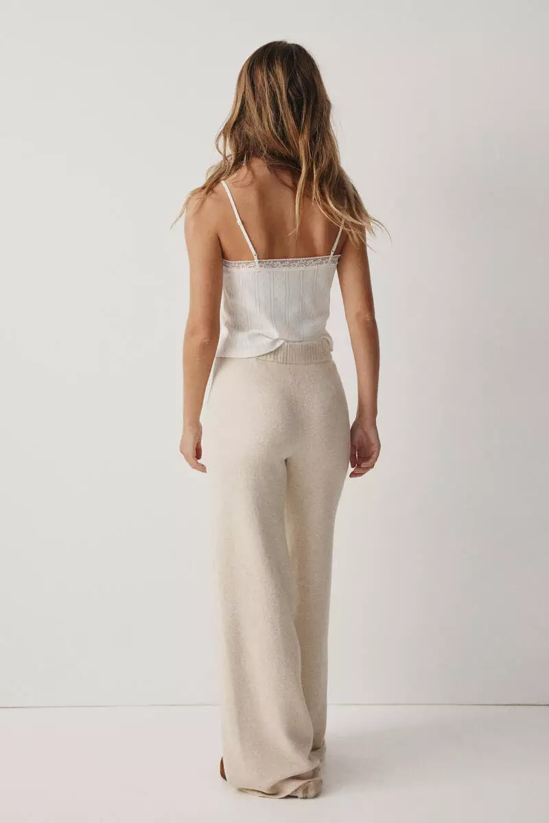 Fine-knit trousers