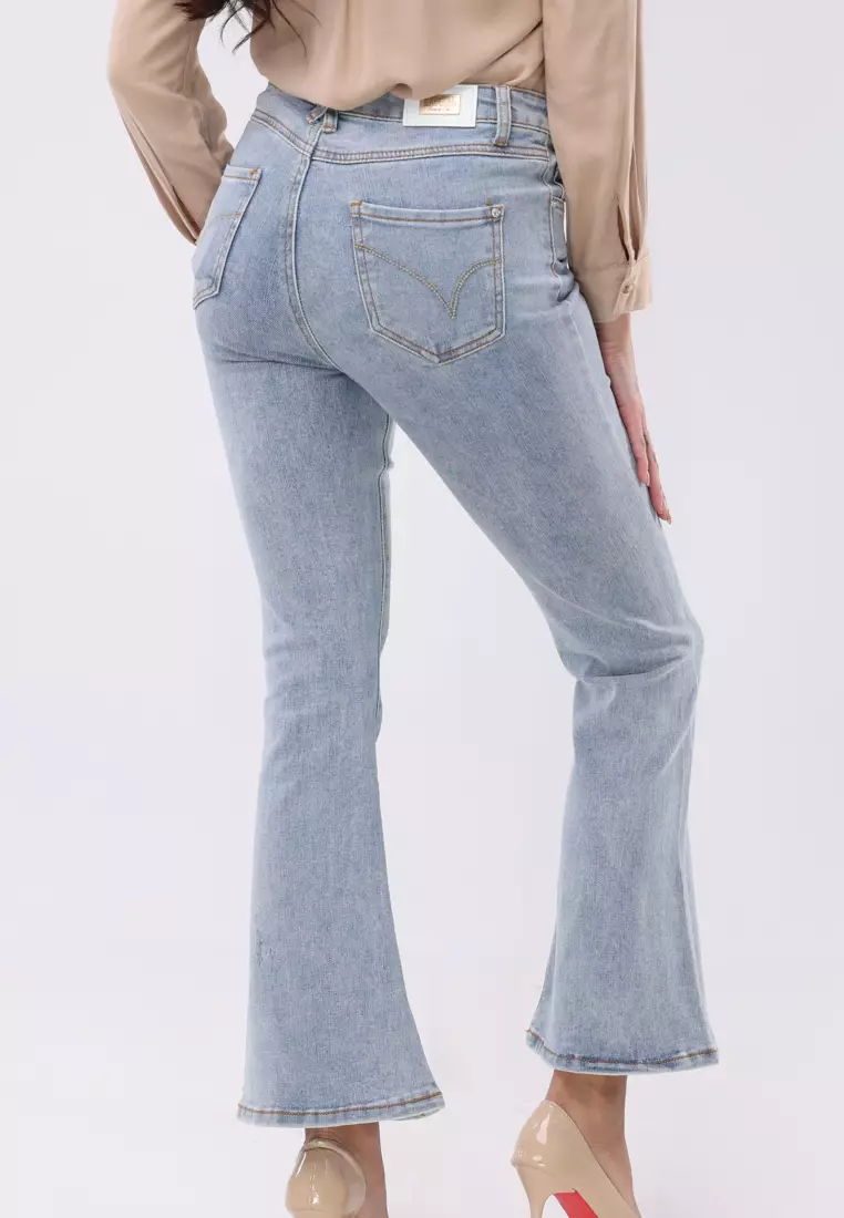 Denim Long Pants Flare Ladies