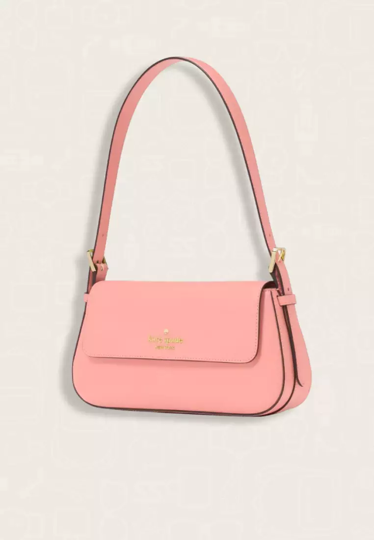 Kate Spade Madison Saffiano Leather Small Flap Shoulder Bag Terracotta Tile