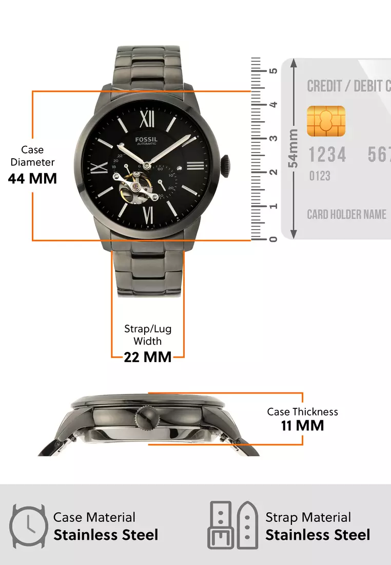 Fossil Townsman Auto Grey Watch ME3172