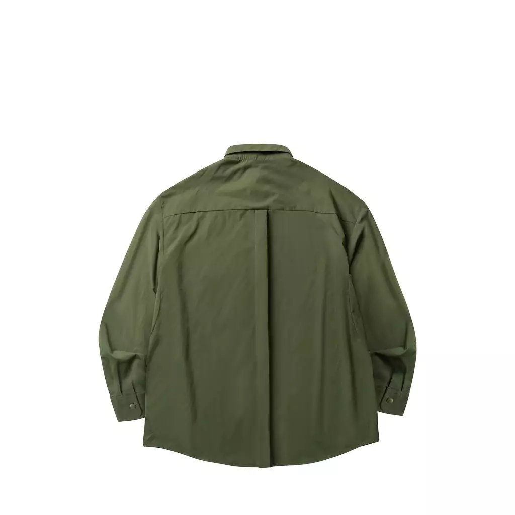 Kemeja Bodypack Pierce Oversize Boxy Long Sleeve Shirt - Olive