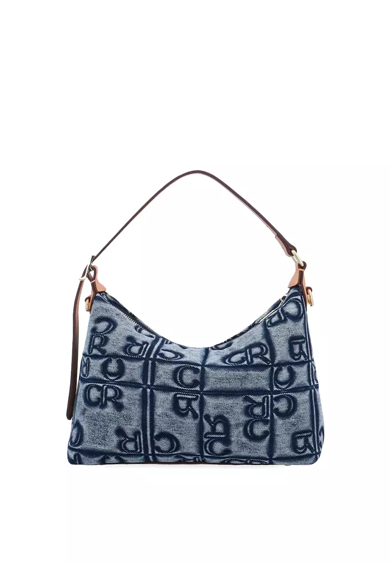 Carlo GEO Denim 2 Way Shoulder Bag II - Dark Blue