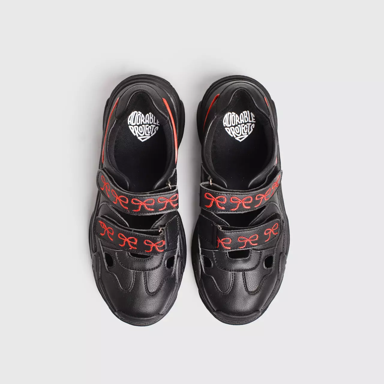 Jafna Bow Embroidery Sneakers Black