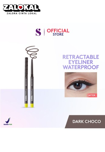 Jual Somethinc Somethinc Scandal Waterproof Retractable Eyeliner Eyeliner Pensil Dark Choco 