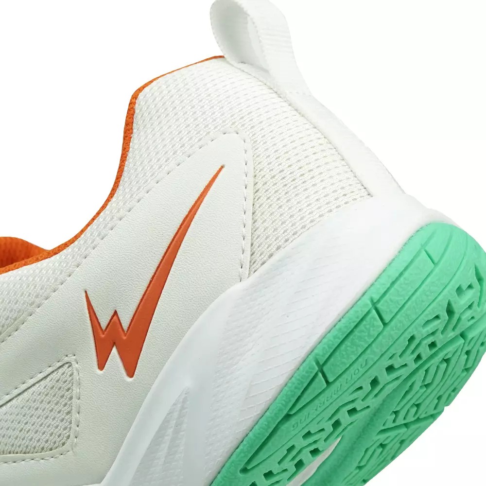 Eagle Sepatu Badminton Vanquish - PUTIH/TOSCA/ORANYE