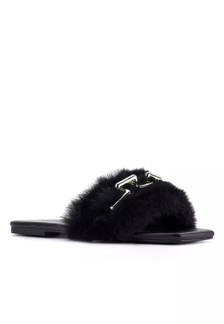 Discount on Nine West  shoes - SKU: Amora Casual Flat Sandals Black