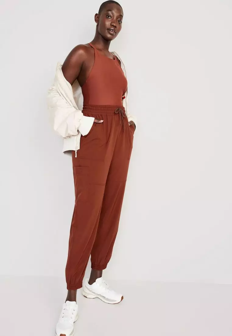 Extra High-Waisted StretchTech Per Formance Cargo Jogger Pants For Women