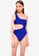 Public Desire blue One Shoulder Cut-Out Swimsuit 15236US3F348E3GS_1