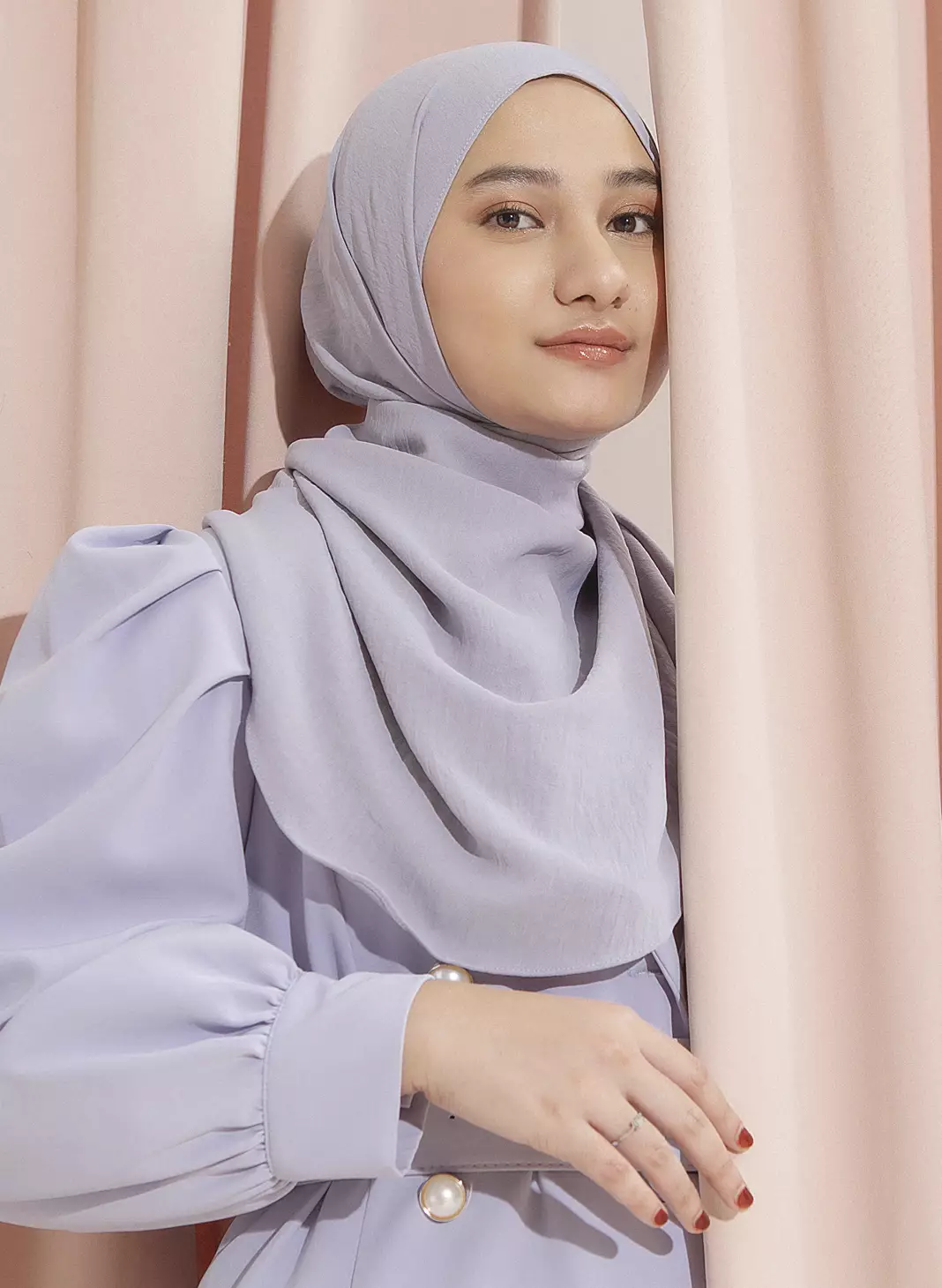 Zeera Shawl (Pashmina Melayu Lozy x Nadzira) Tea Rose