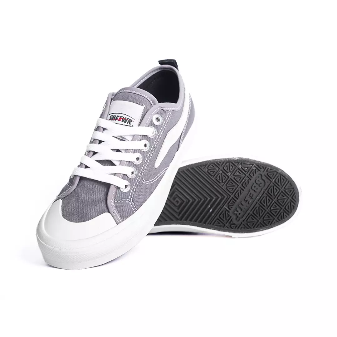 SABA Veron Grey White - Sepatu Sneakers Casual Pria Wanita