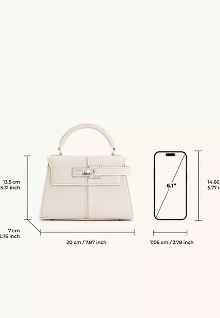 Elise Top Handle Bag - White