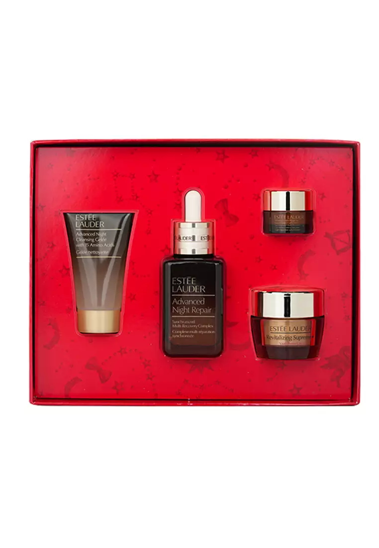 トライアルセット・サンプル Estee Lauder The Lift + Glow Routine Advanced Night Repair Serum Holiday Skincare Gift Set The