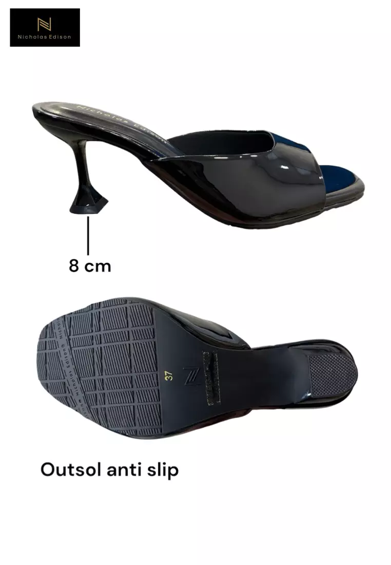 Nicholas Edison Heel Fika Black