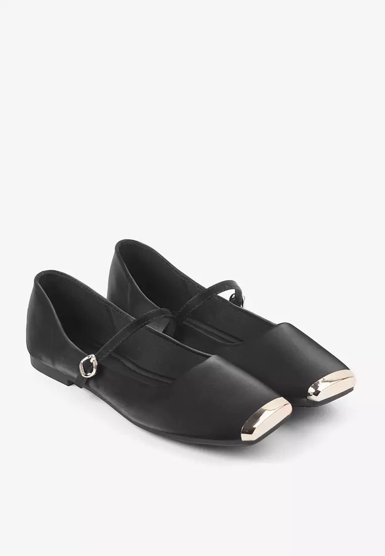 Sepatu Flatshoes Balet Wanita Square Toe L.Megumi