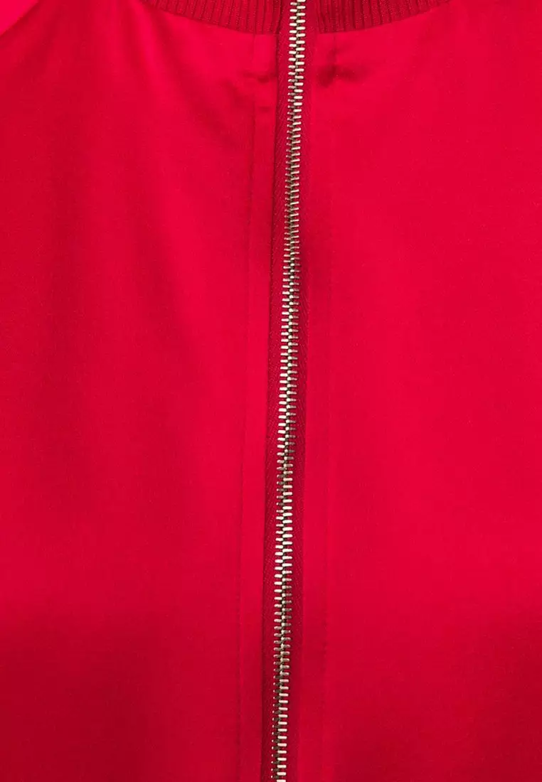Buy Moncler Moncler Ribbed Cuffs Jacket in Red 2024 Online