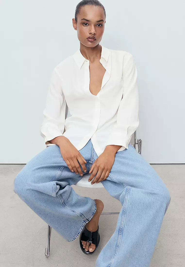 Fluid Long-Sleeved Blouse