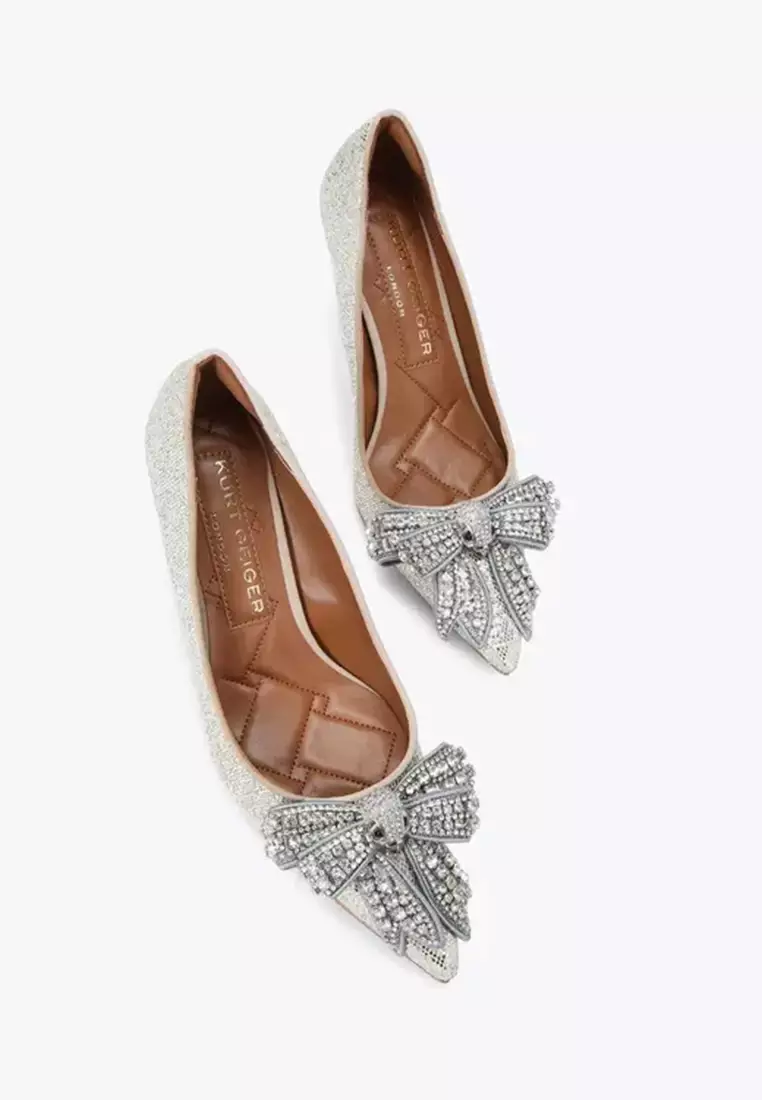 Buy Kurt Geiger Belgravia Bow Courts Silver Combo 2024 Online ZALORA