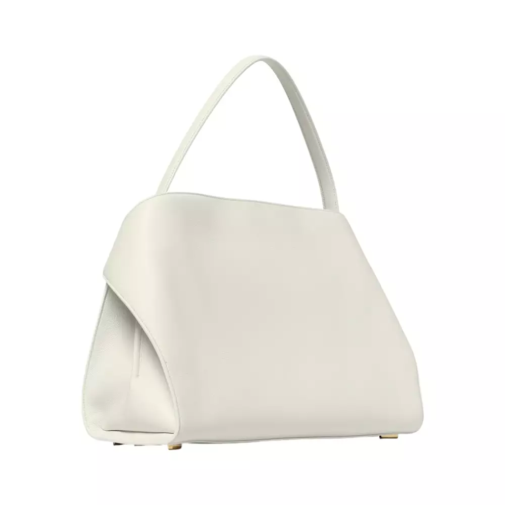 Medium Hug Shoulder Bag Calfskin Optic White