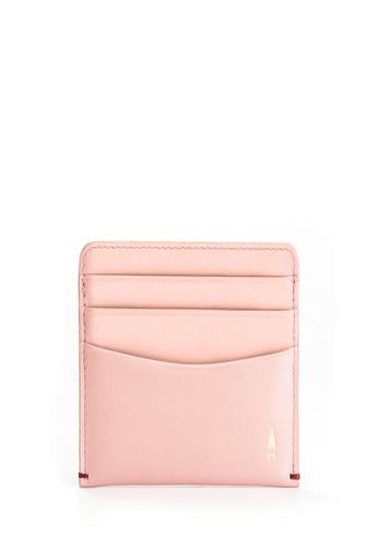 Gnome and Bow pink Gulliver Slim Cash Card Holder Wallet (RFID Nappa Leather) 205A3ACC191123GS_1