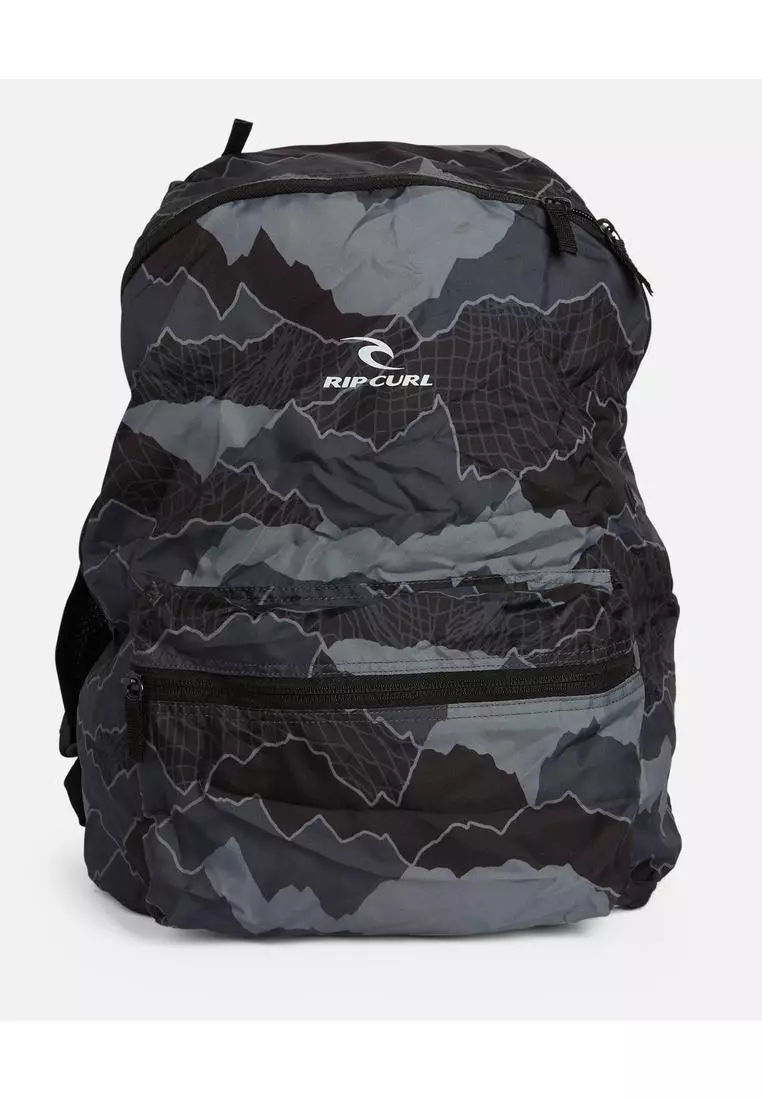 可折疊17公升背包 131MBA-黑色/灰色