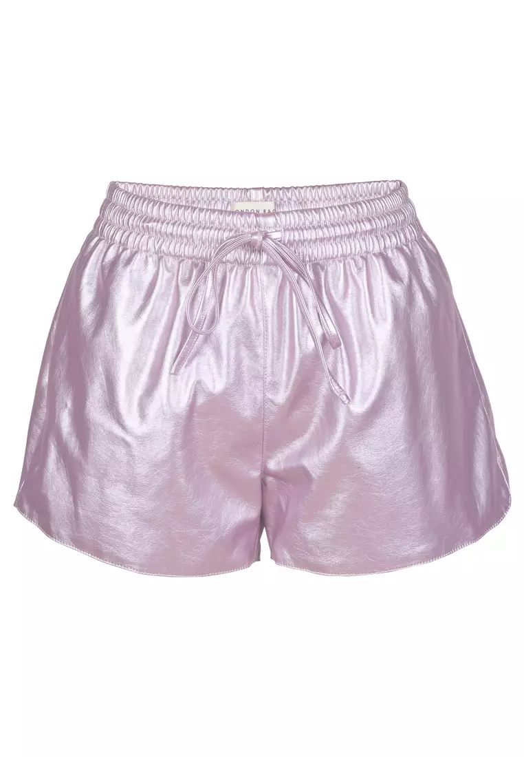 pink metallic shorts