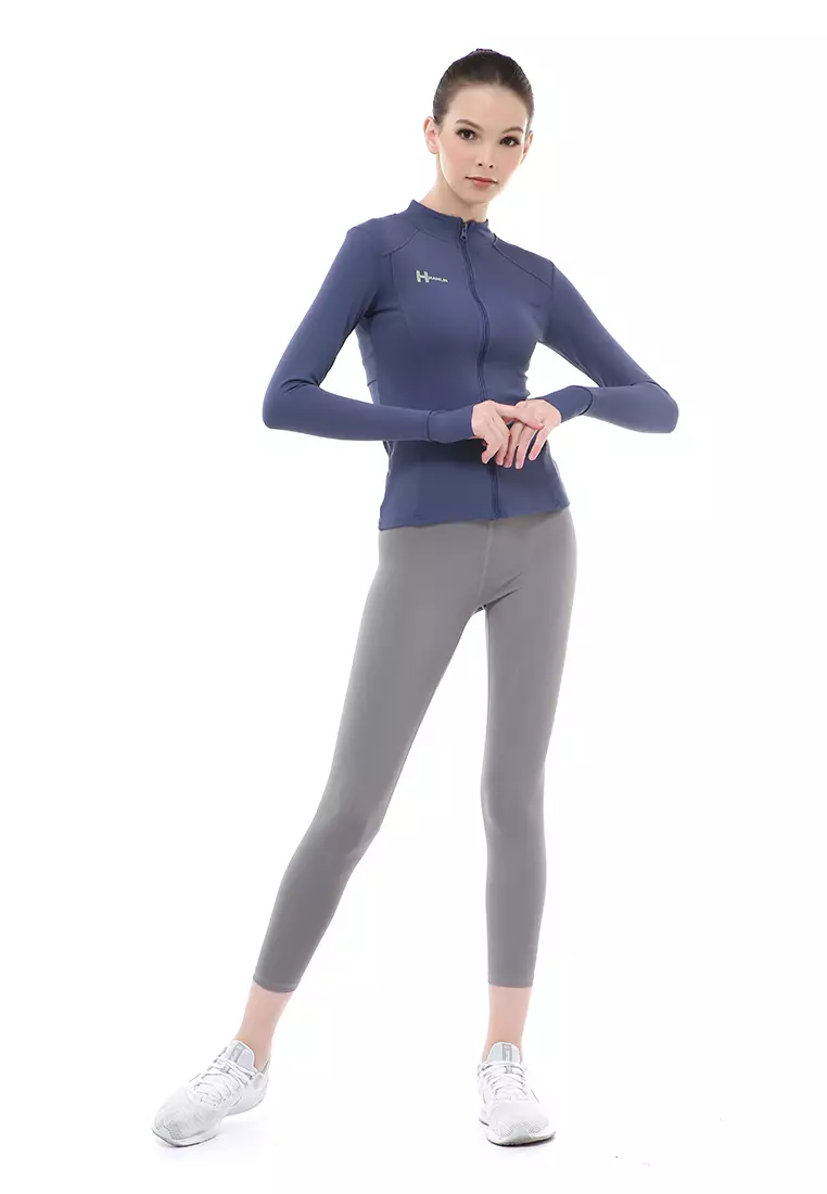 Mikayla Jaket Olahraga Wanita Lengan Panjang Sportwear Stylish Material Polyester ORIGINAL - Navy