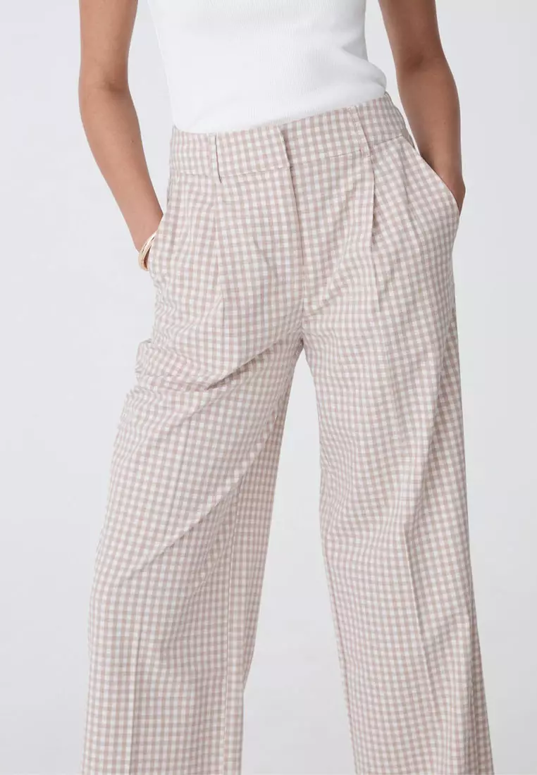 Koora Check Wide Leg Pants