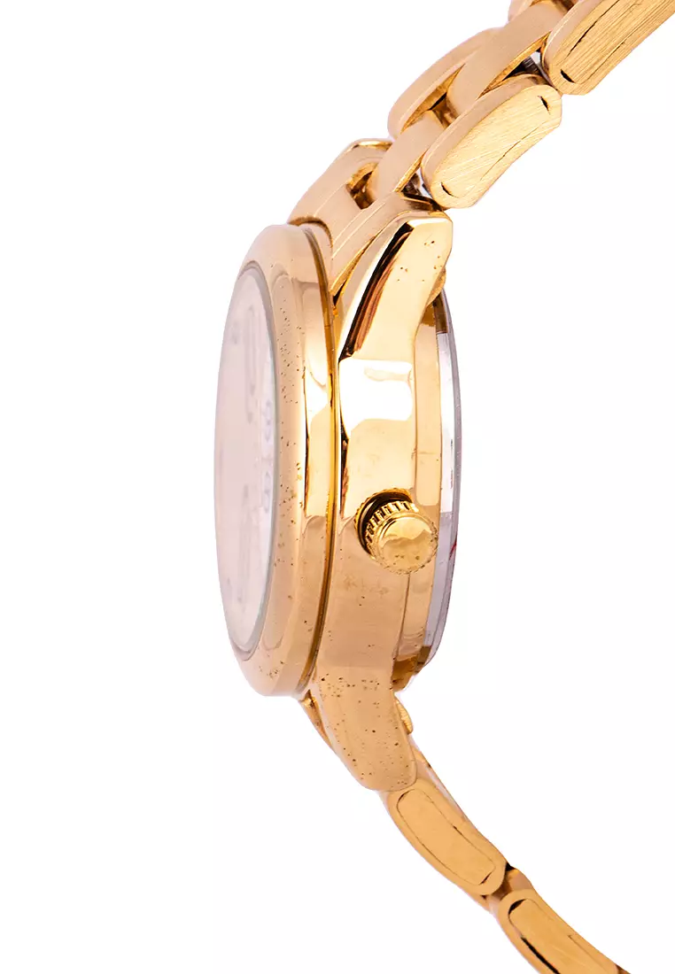 Analog Watch 20122260-Gld - White Dial