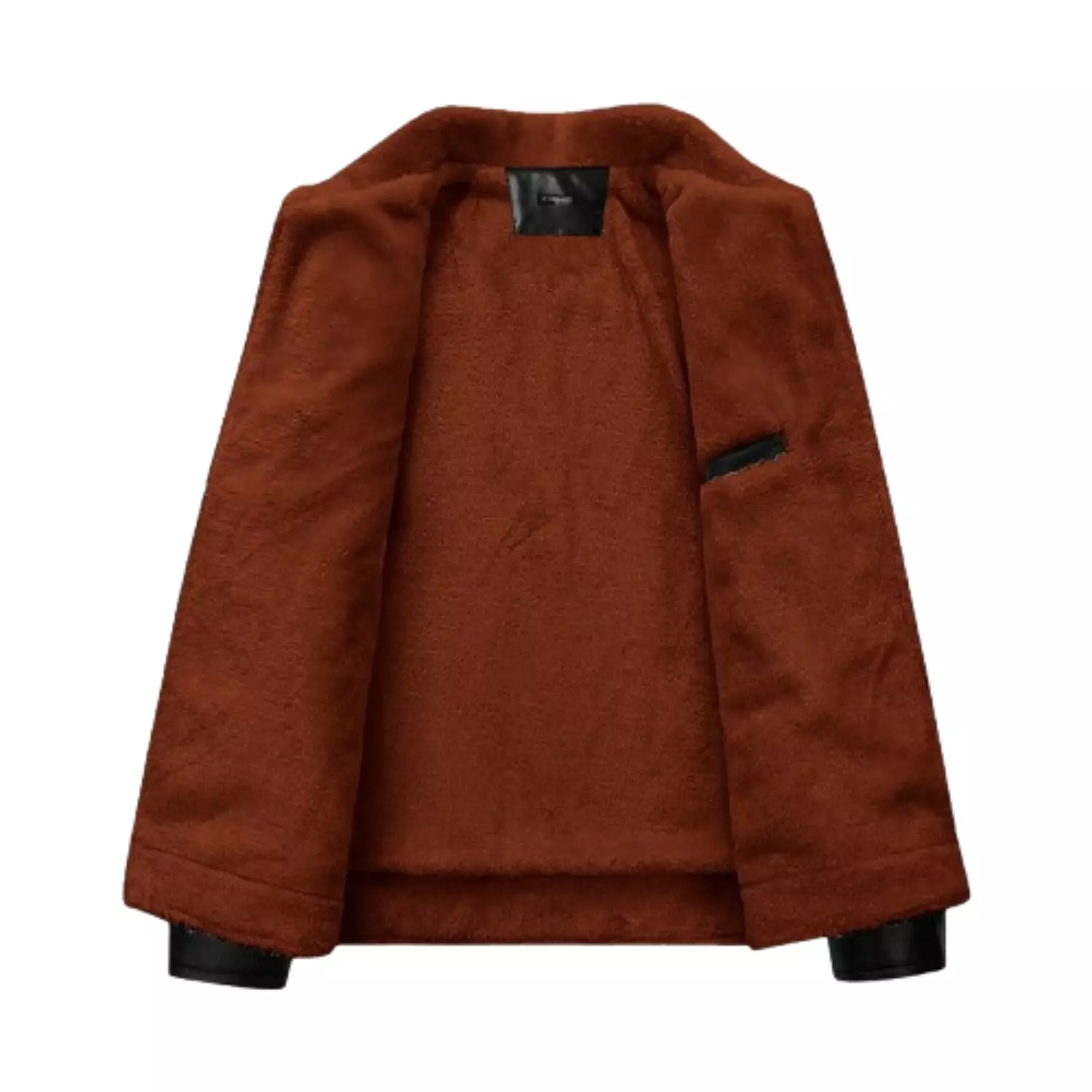 Jaket Kulit Sintetis Sherpa Lembut