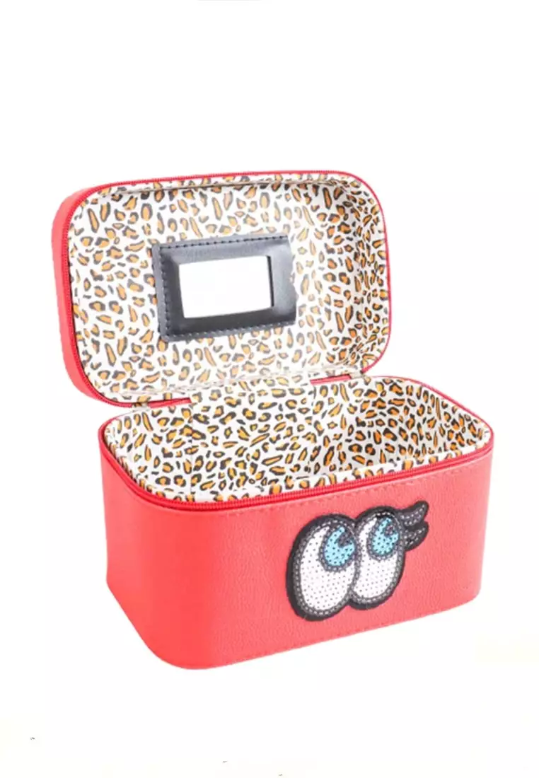 Elmar Tas Makeup Perhiasan Besar Wanita Organizer Material Leather ORIGINAL - Red