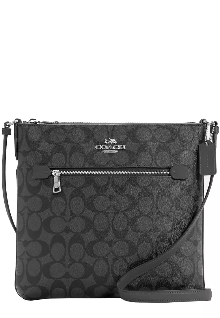 Buy Coach Coach Rowan File Bag In Signature Canvas in Graphite