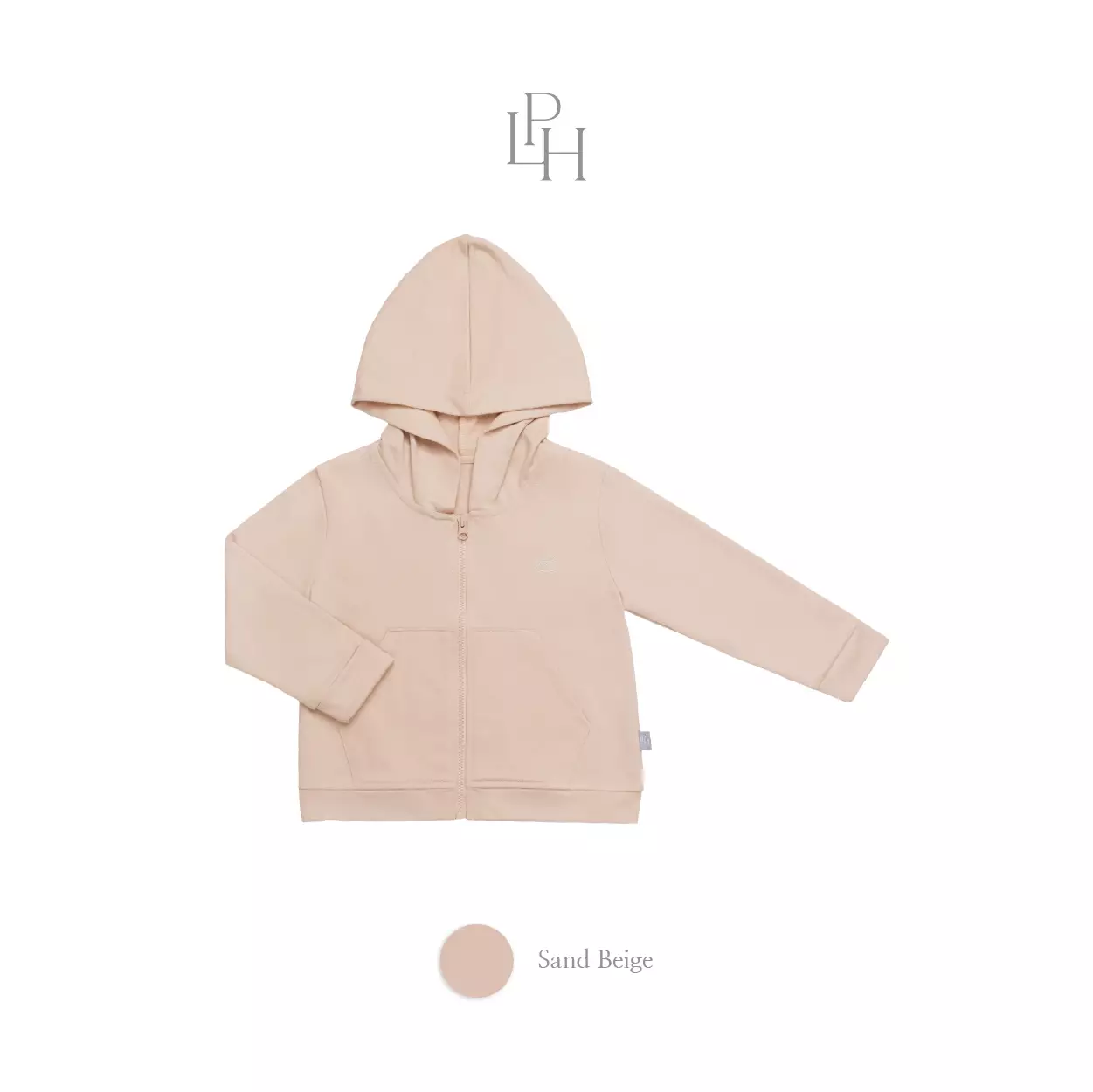 Little Palmerhaus Zipper Hoodie Jacket (Jaket anak) Sand Beige