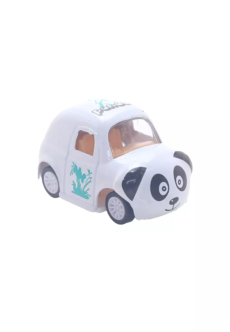 Mainan Anak Mobil Cartoon Alloy Pull Back Car Putih Type A