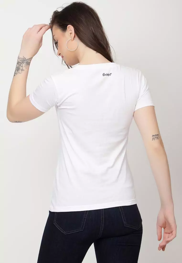 街头风格加州休闲短袖时尚白色棉质休闲图案印花 T 恤/T 恤