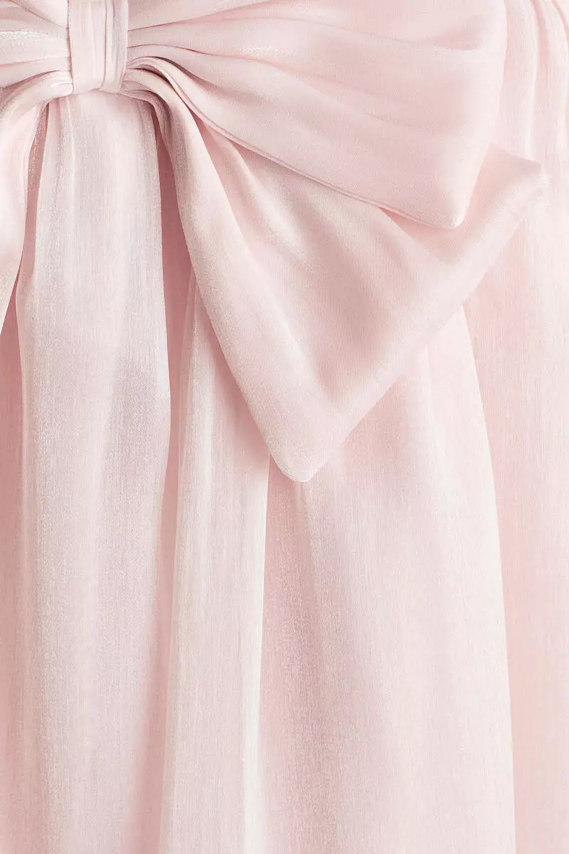 Bow-detail organza dress