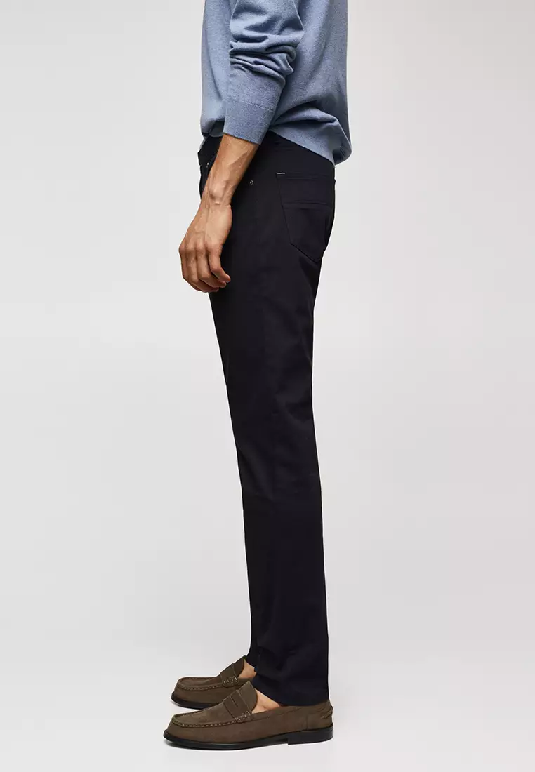 Basic Dapper Fit Ankle Length Pull-On Trousers