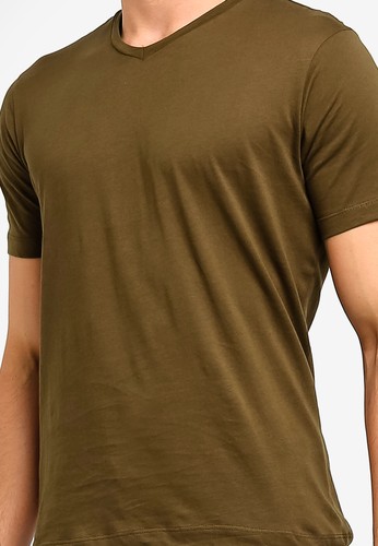 Jual MANGO  Man V Neck Cotton T Shirt Original ZALORA 