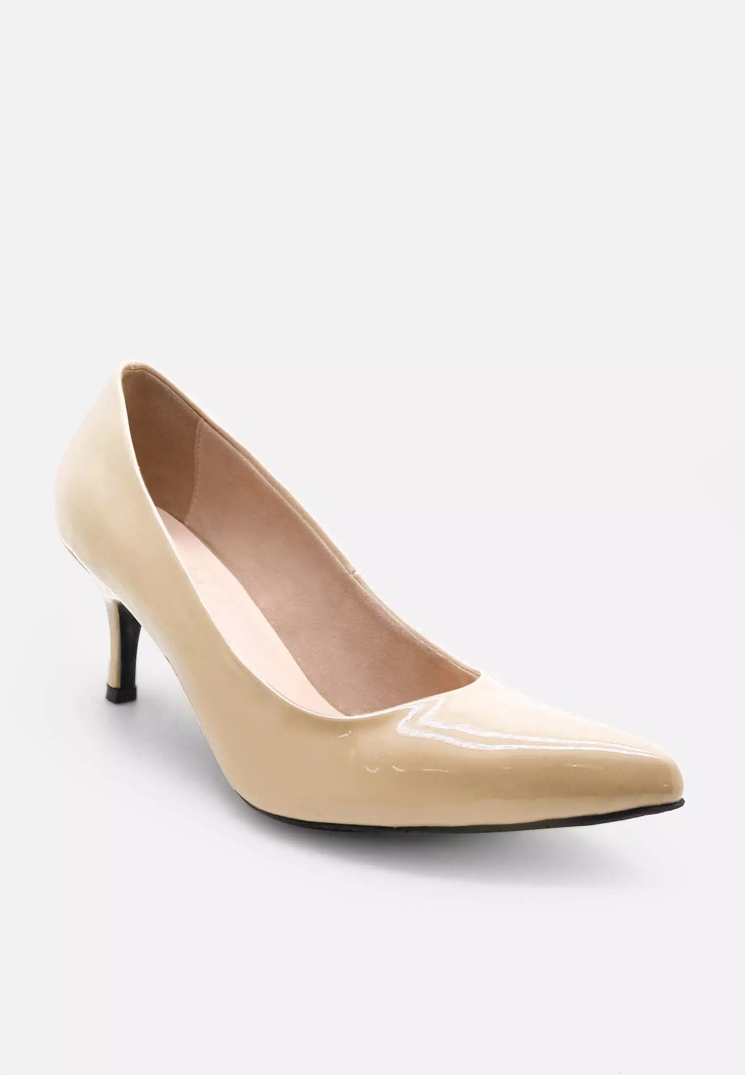 Lumiere Pointed Toe Pumps Sepatu Kitten Heels Wanita
