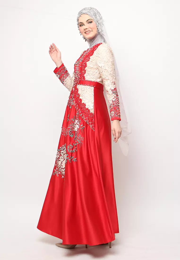 Bibiq Gamis Brokat Satin