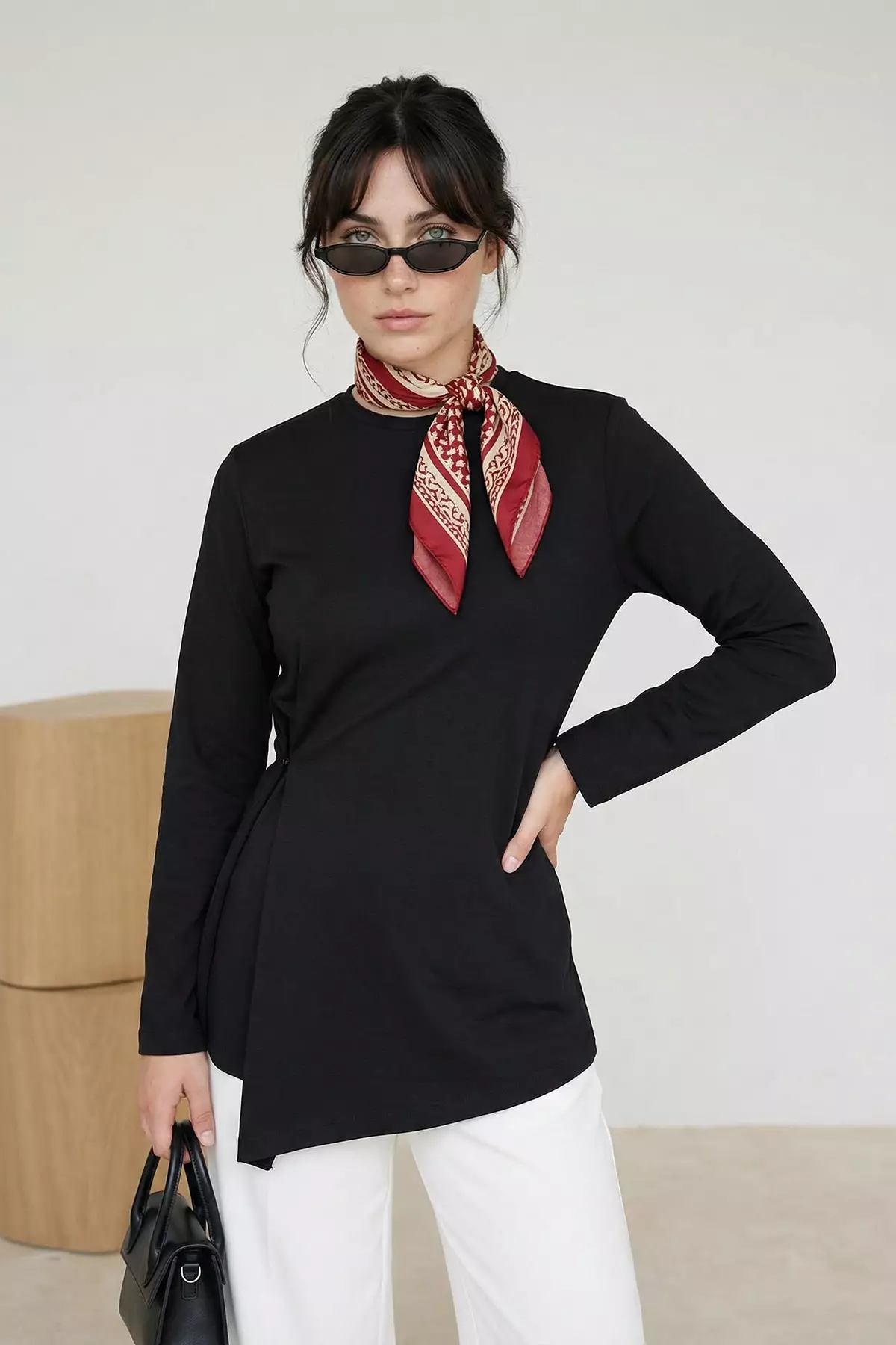 Black Regular Single Jersey Plain Knitted Tctss26Uk00007
