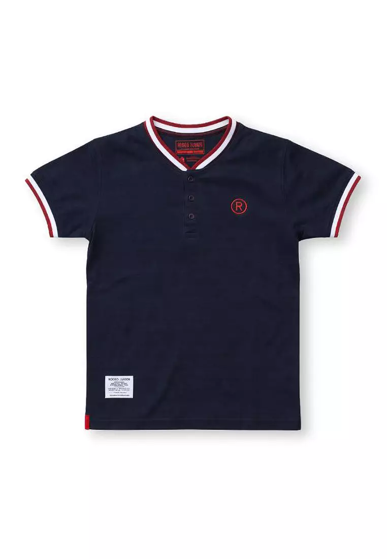 Kaos Polo Anak Laki/ Polo Shirt Boy Navy Short Sleeve/ Rj Sky Blue